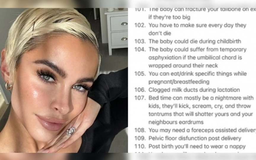 Un model australian în vârstă de 32 de ani a dezvăluit 118 motive pentru care nu vrea să fie mamă