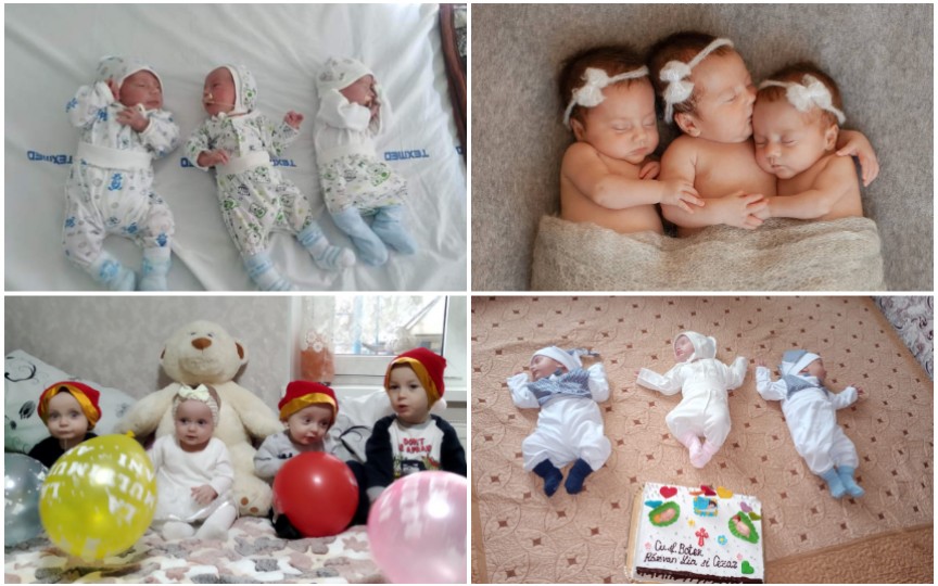 În ajunul sărbătorilor de iarnă, patru familii cu tripleți au fost ajutate de revista Odoraș