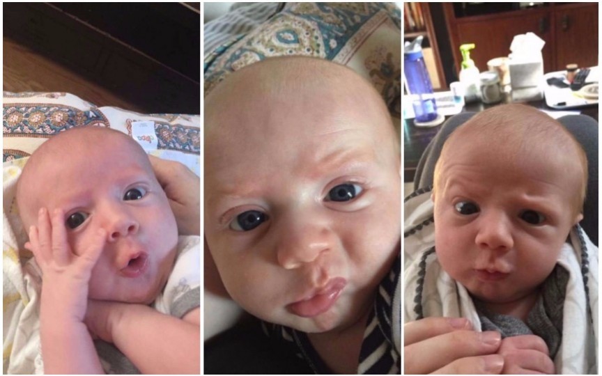 (Foto) Cum arată cel mai expresiv bebeluș din lume