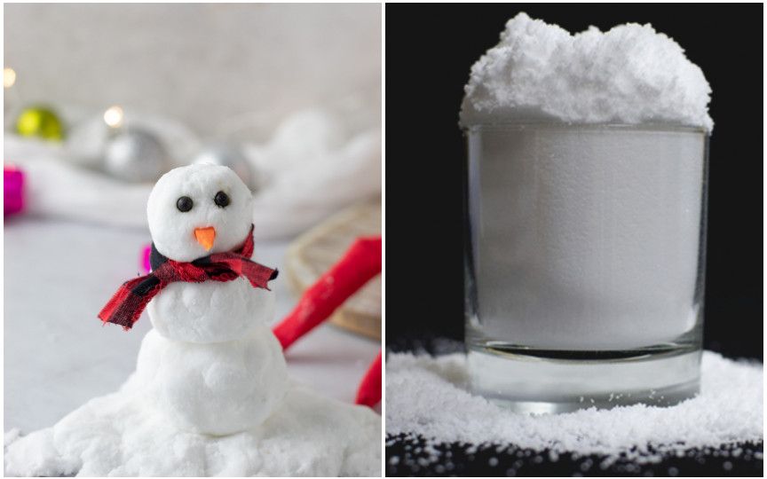 Cum poţi face zăpadă artificială cu bicarbonat de sodiu şi apă