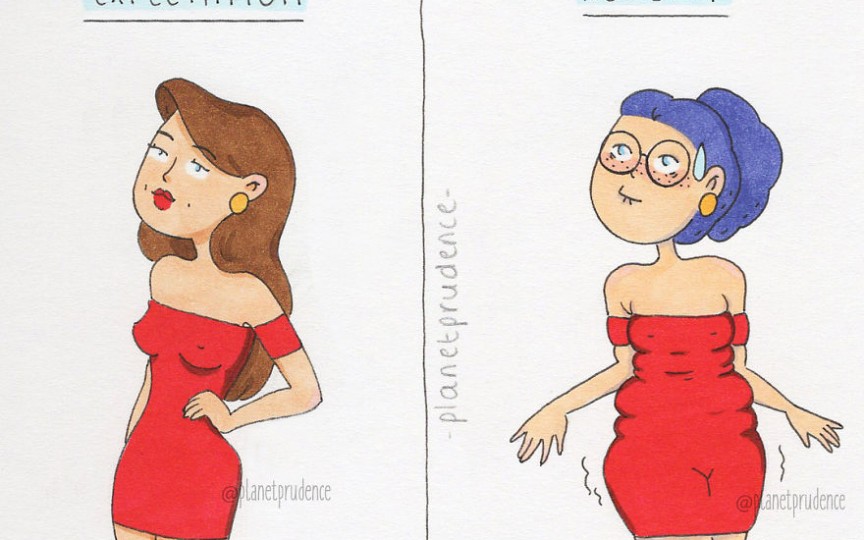 Problemele cu care se confruntă orice femeie în zeci de ilustrații amuzante