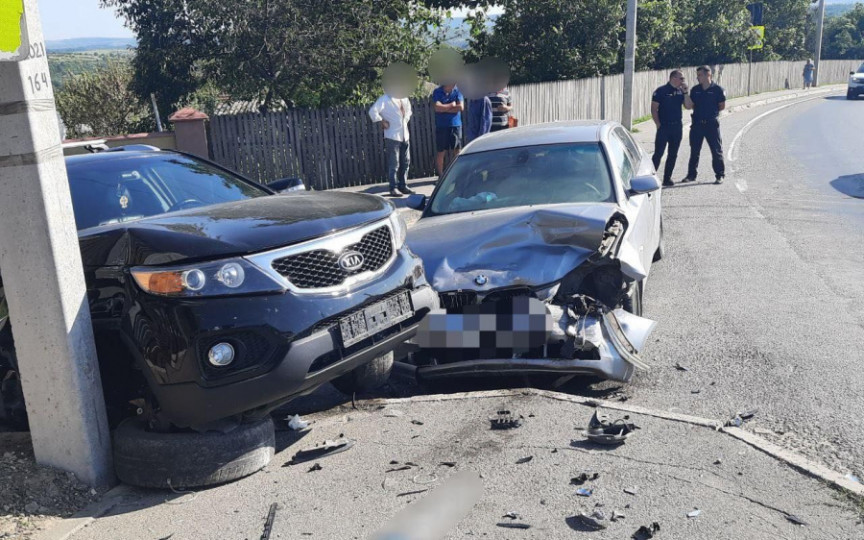 Accident frontal pe traseul Orhei-Telenești. Două șoferițe au ajuns la spital