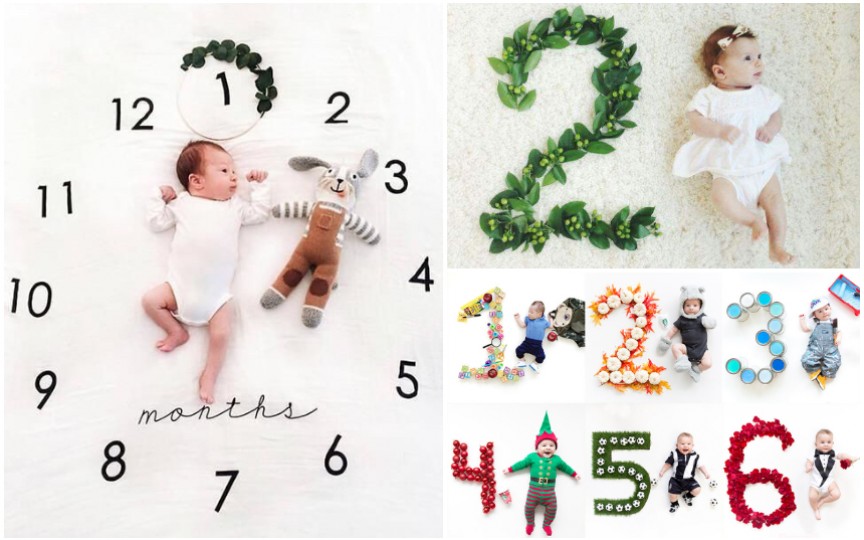 Idei creative: Cum poți imortaliza ingenios fiecare lună a bebelușului
