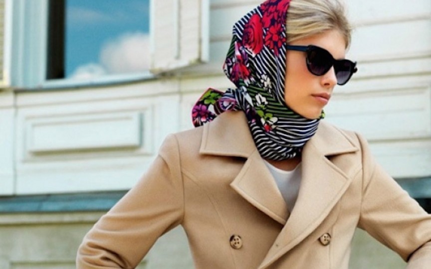 Fii în trend și iarna. 7 modalități de a purta elegant basmaua