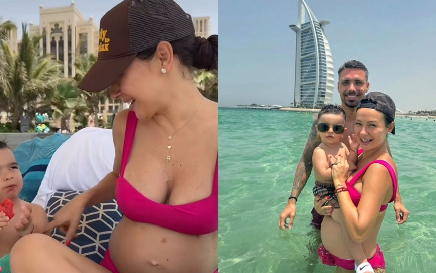 Vlăduța Lupău, extrem de fericită. S-a pozat cu burtica la vedere, în Dubai