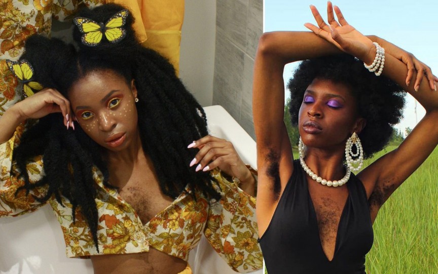 Artista cu păr pe piept militează pentru acceptarea femeilor cu aceeași problemă