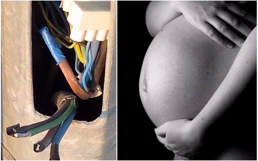O gravidă în ultimele săptămâni de sarcină a fost electrocutată în timp ce făcea reparație