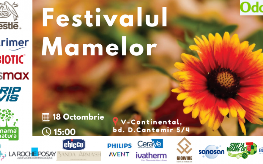 Vă invităm la Festivalul Mamelor pe 18 octombrie!