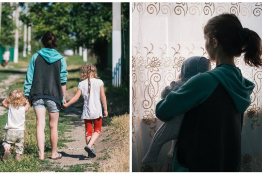 (FOTO) Istoria de viață a unei tinere moldovence: Trei copii la 22 de ani și trai la limita sărăciei