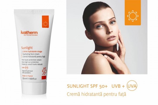 Crema SUNLIGHT SPF 50+ protejează eficient pielea împotriva razelor solare