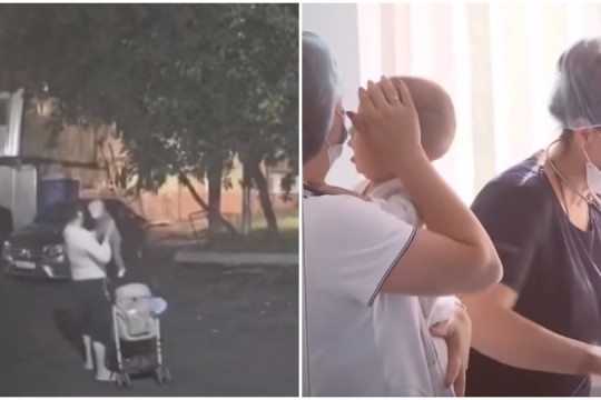 (VIDEO) Un bebeluș de 10 luni a fost abandonat noaptea în stradă