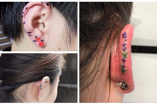 (FOTO) Floare la ureche - un nou trend în arta tatuajelor