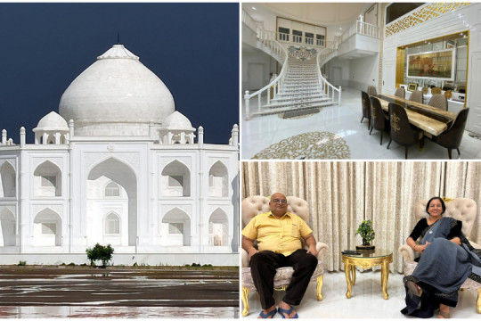 (FOTO) Ca să-i arate cât de mult o iubește, un indian a construit o replică a Taj Mahal-ului pentru soția lui