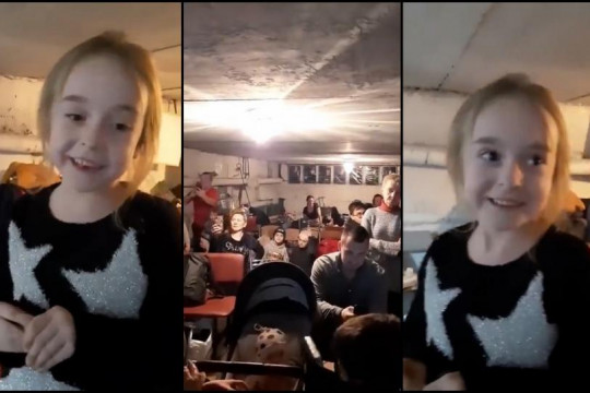 Fetița de 7 ani care a cântat într-un buncăr din Ucraina, vedeta unui concert din Polonia