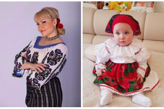 Adriana Ochișanu și-a afișat fetița în haine naționale. Vezi cât de adorabilă e micuța!