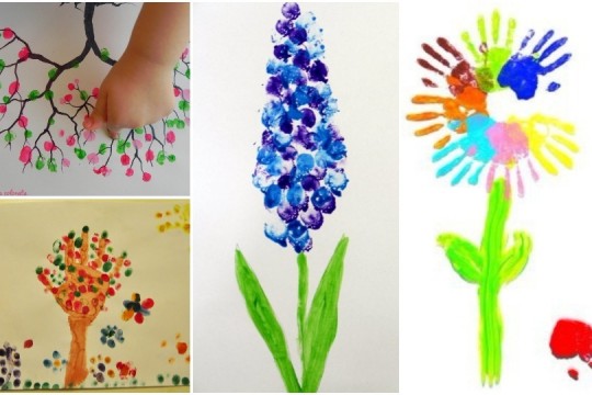 Activități adorate de copii: Pictează primăvara cu degețelele!