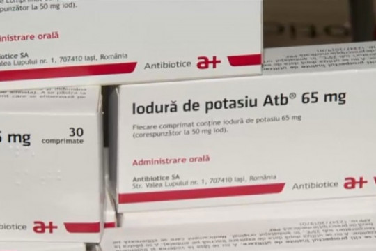 Ministerul Sănătății anunță că România a donat R. Moldova peste un milion de pastile de iodură de potasiu: „În prezent, nu există pericol radiologic”