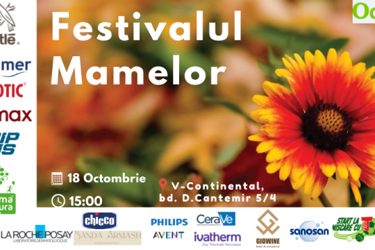 Vă invităm la Festivalul Mamelor pe 18 octombrie!
