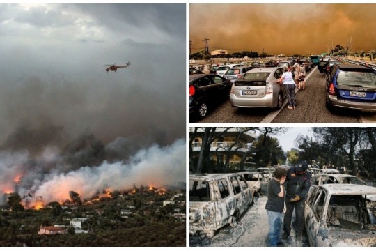 Imagini și dezvăluiri devastatoare: Sute de familii și-au părăsit locuințele fugind din calea incendiilor în Grecia