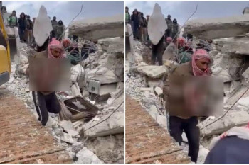 O femeie a născut sub dărâmăturile unei clădiri, în Siria. Mama și-a protejat bebelușul cu propriul trup, până în ultima clipă