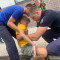 FOTO. Un copil de 11 ani, salvat de pompieri după ce a rămas blocat în gratiile une guri de scurgere