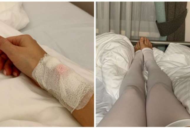 O prezentatoare TV a ajuns pe masa de operații din cauza că i s-a spart un implant mamar