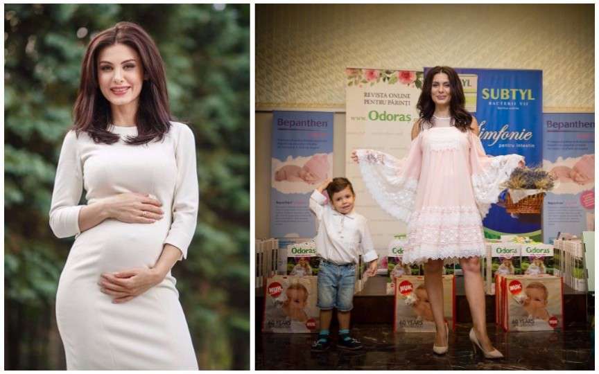 În cea de-a 7-a lună de sarcină, Vera Terentiev-Furtună defilează în calitatea de model