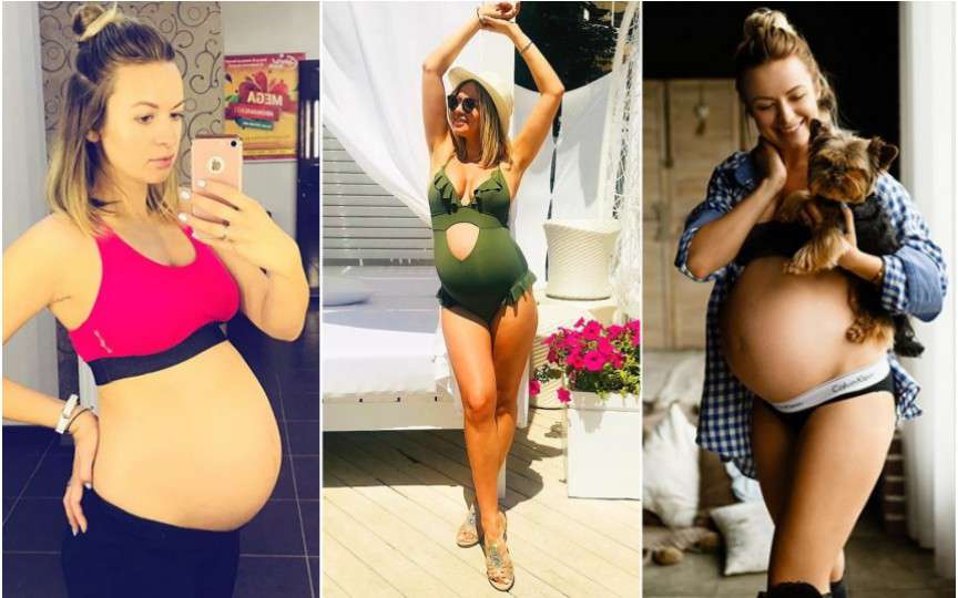 La 39 de săptămâni de sarcină, Elena Ozun nu renunță la sport. Vezi cum se menține în formă!