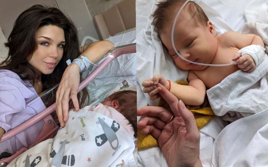 Alegra, fiica nou-născuta a lui Alice și Vladimir Drăghia, diagnosticată cu septicemie