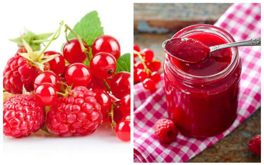 Gem din zmeură și cu suc de coacăze roșie,  gătit în multifierbător