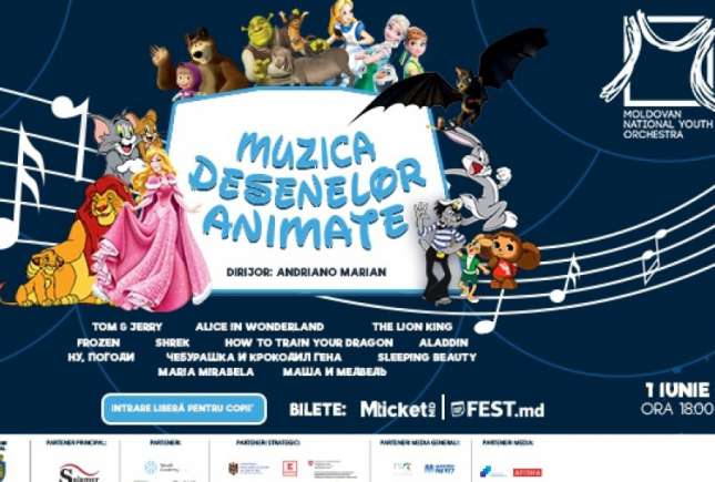 Un eveniment superb va avea loc pe 1 iunie la Chișinău: Muzica Desenelor Animate