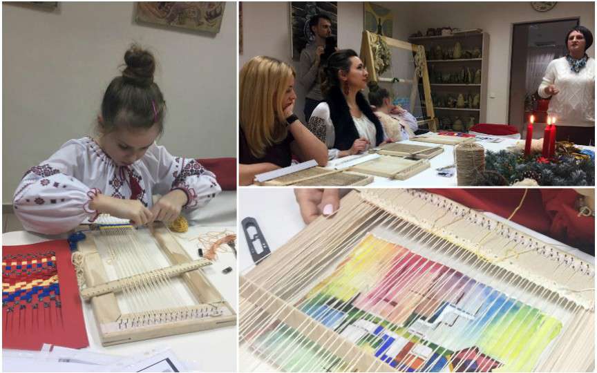 Copiii readuc tradiţiile de altădată de a ţese covoare