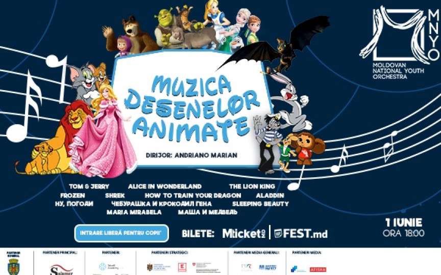 Un eveniment superb va avea loc pe 1 iunie la Chișinău: Muzica Desenelor Animate