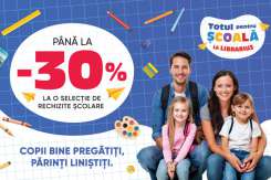 Librarius: Totul pentru școală! Copii bine pregătiți, părinți liniștiți!