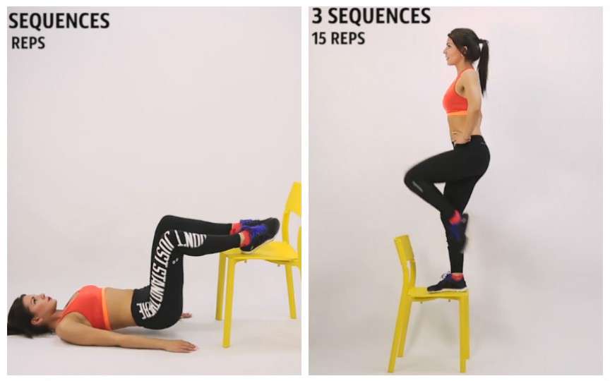 5 tipuri de exerciții fizice pe care le faci utilizând un simplu scaun