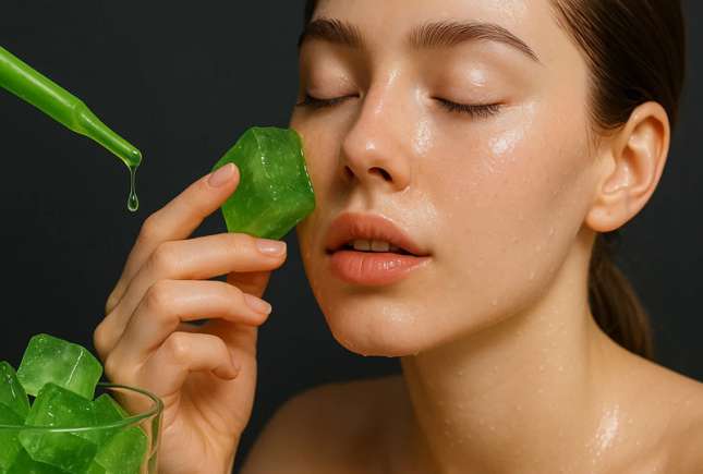 Cuburi de gheață cu aloe vera – secretul natural care estompează petele pigmentare și înlocuiește retinolul