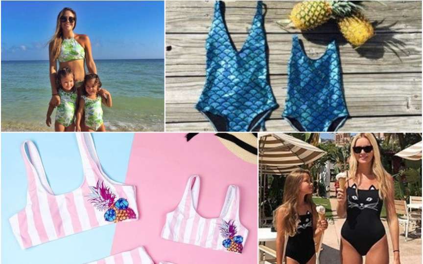 Costume de baie pentru mamă-fiică la modă în această vară