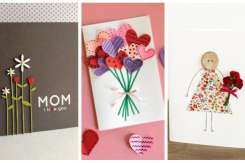 Idei de felicitări handmade pentru mame, pe care le puteți face cu picii