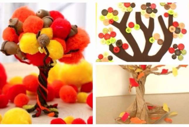 10 idei creative de confecționat copăcei colorați de toamnă