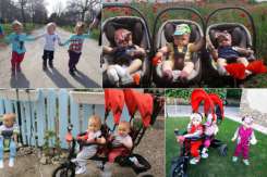 Tripleții din șase familii se bucură de cadourile primite la evenimentele marca Odoraș