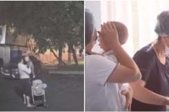 (VIDEO) Un bebeluș de 10 luni a fost abandonat noaptea în stradă