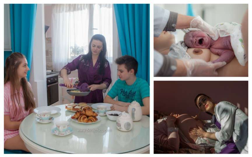 Fotografii impresionante: 24 de ore din viața unui medic care asistă nașterile în Moldova