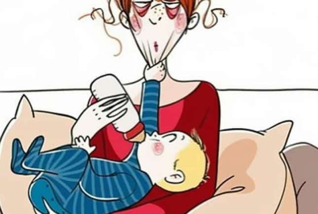 Ilustrații amuzante despre cum e să fii proaspăt mămică