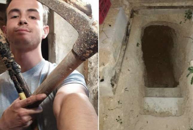 (FOTO) După o ceartă cu părinții, un băiat de 14 ani s-a apucat să-și sape un adăpost subteran la care a lucrat 6 ani