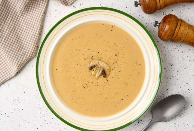 Rețetă de supă-cremă de ciuperci champignon dietetică