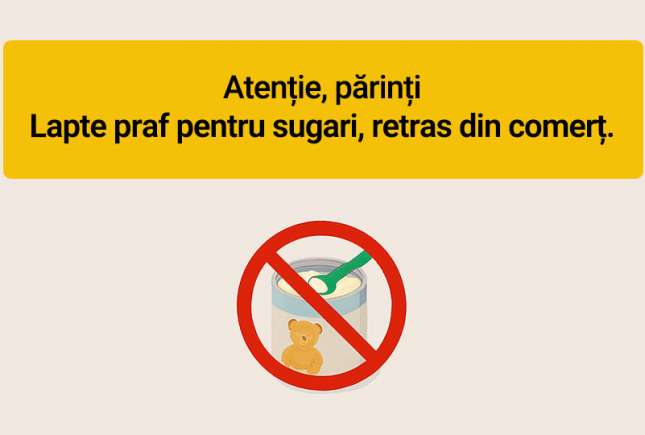 Atenție, părinți: Lapte praf pentru sugari, retras din comerț.