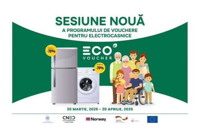 EcoVoucher 2026 – 3000 de familii pot primi până la 6000 lei pentru electrocasnice eficiente